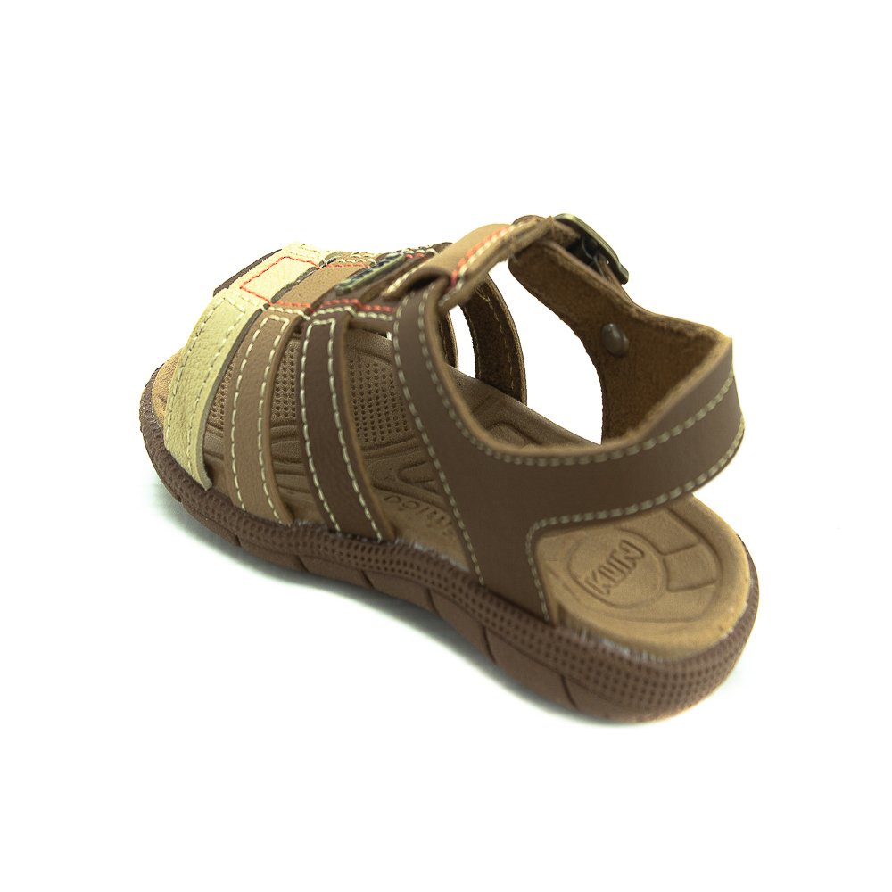 Sandália Infantil Menino Klin Tic Tac Casual - Marrom Azul 3