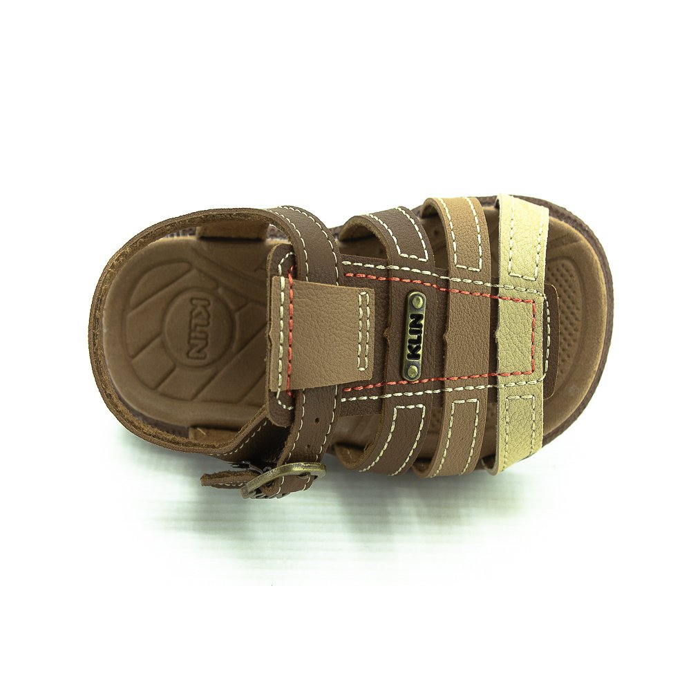 Sandália Infantil Menino Klin Tic Tac Casual - Marrom Azul 5