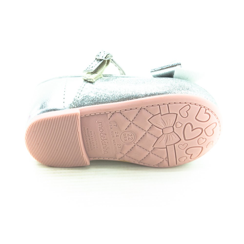 Sapatilha Infantil Menina Molekinha 2106.1043 - Prata Prata 4