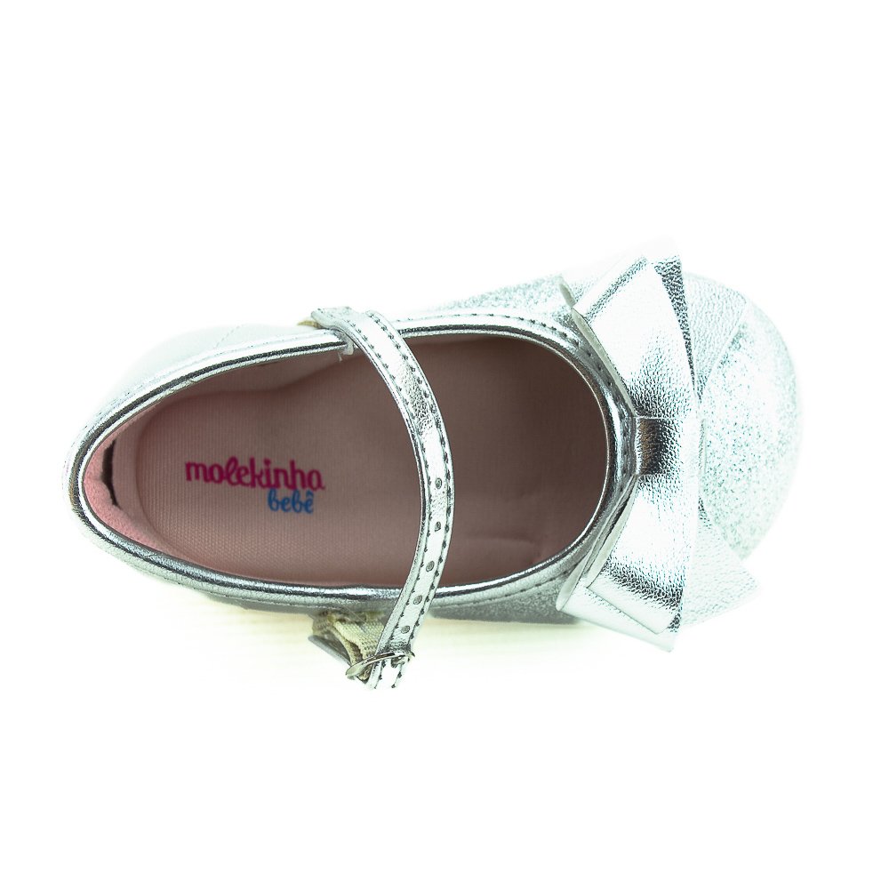 Sapatilha Infantil Menina Molekinha 2106.1043 - Prata Prata 5