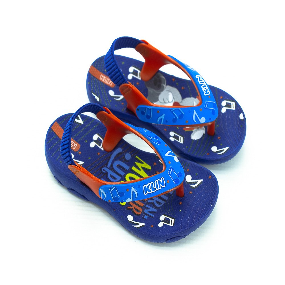 Chinelo Infantil Menino Klin Acqua Print - Azul Azul 3