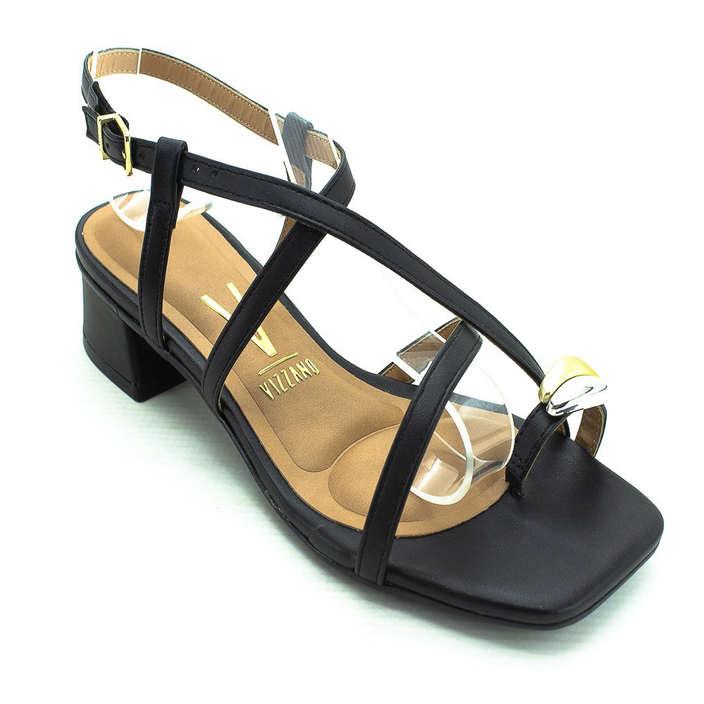 Sandália Feminina Vizzano 6454.123 - Preto Preto 2