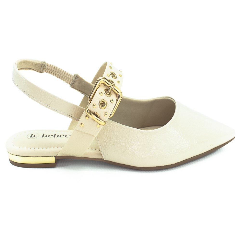 Sapatilha Feminina Bebecê Slingback T2019-067 - Bege
