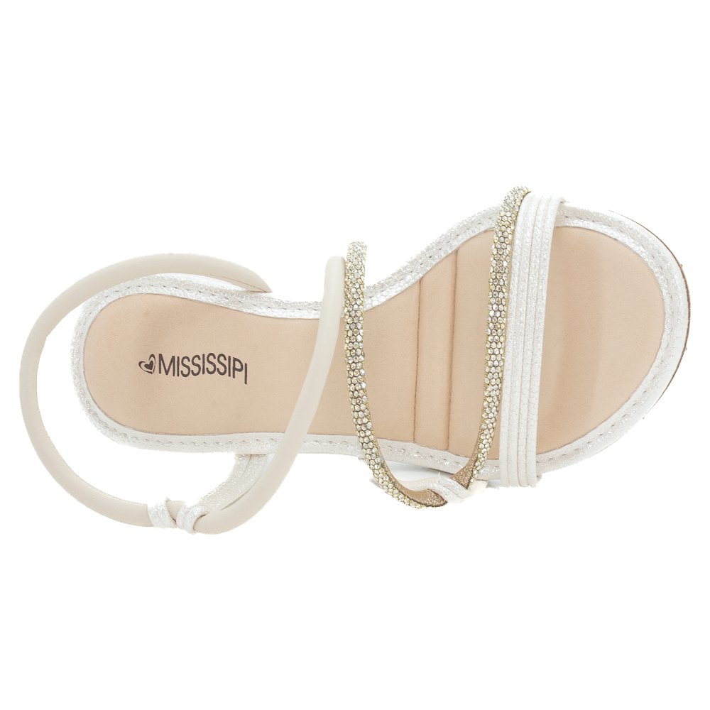 Sandália Feminina Mississipi MC415 - Off White Branco 5