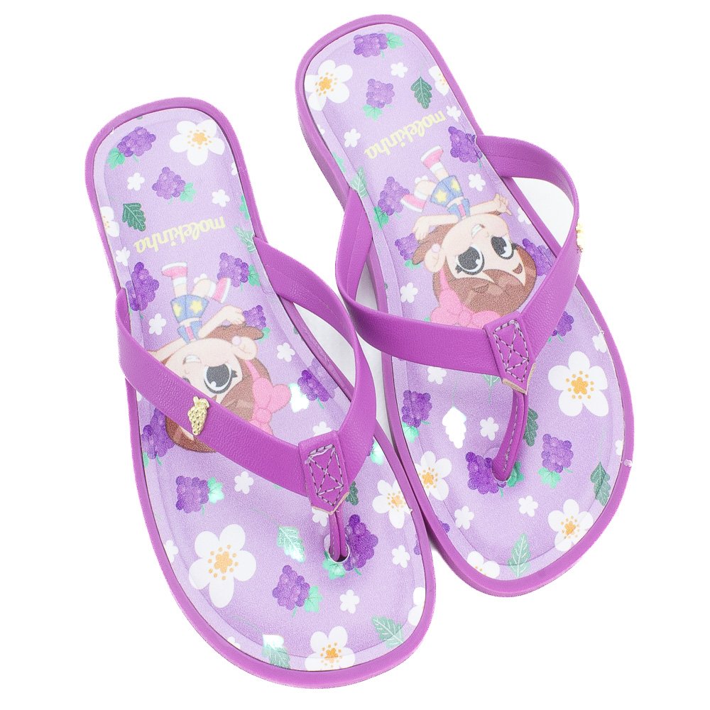 Chinelo Infantil Menina Molekinha 2372.200 - Roxo