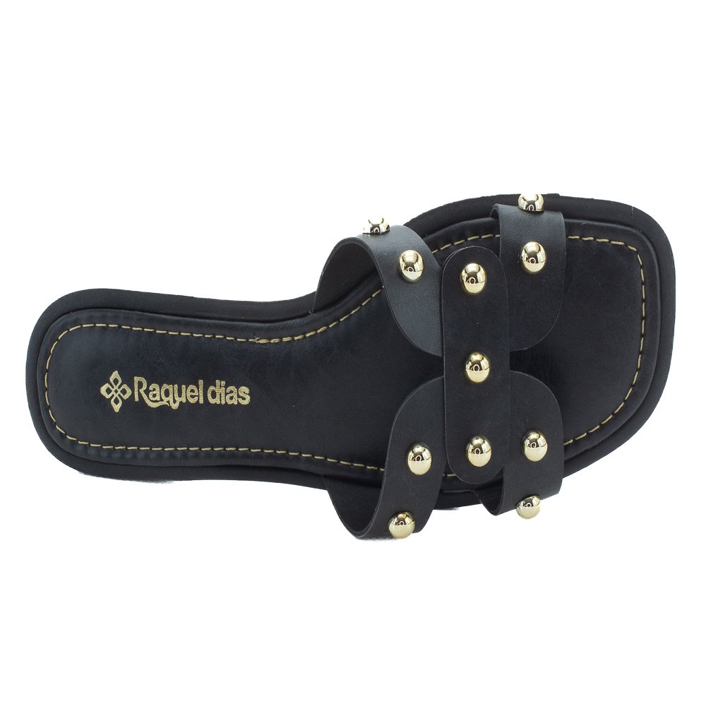 Rasteira Feminina Raquel Dias 951921 - Preto Preto 5