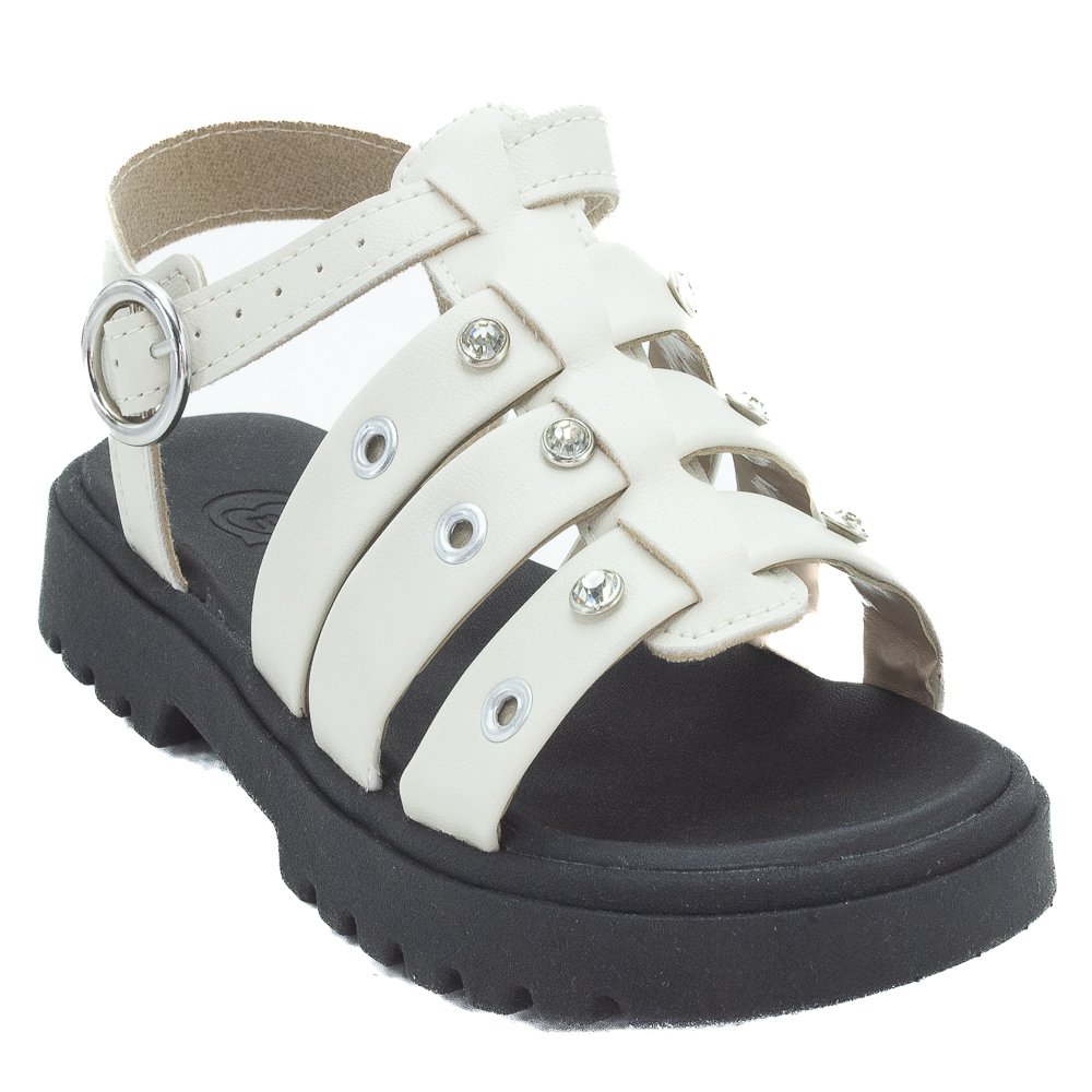 Sandália Infantil Menina Molekinha 2344.146 - Branco Branco 2