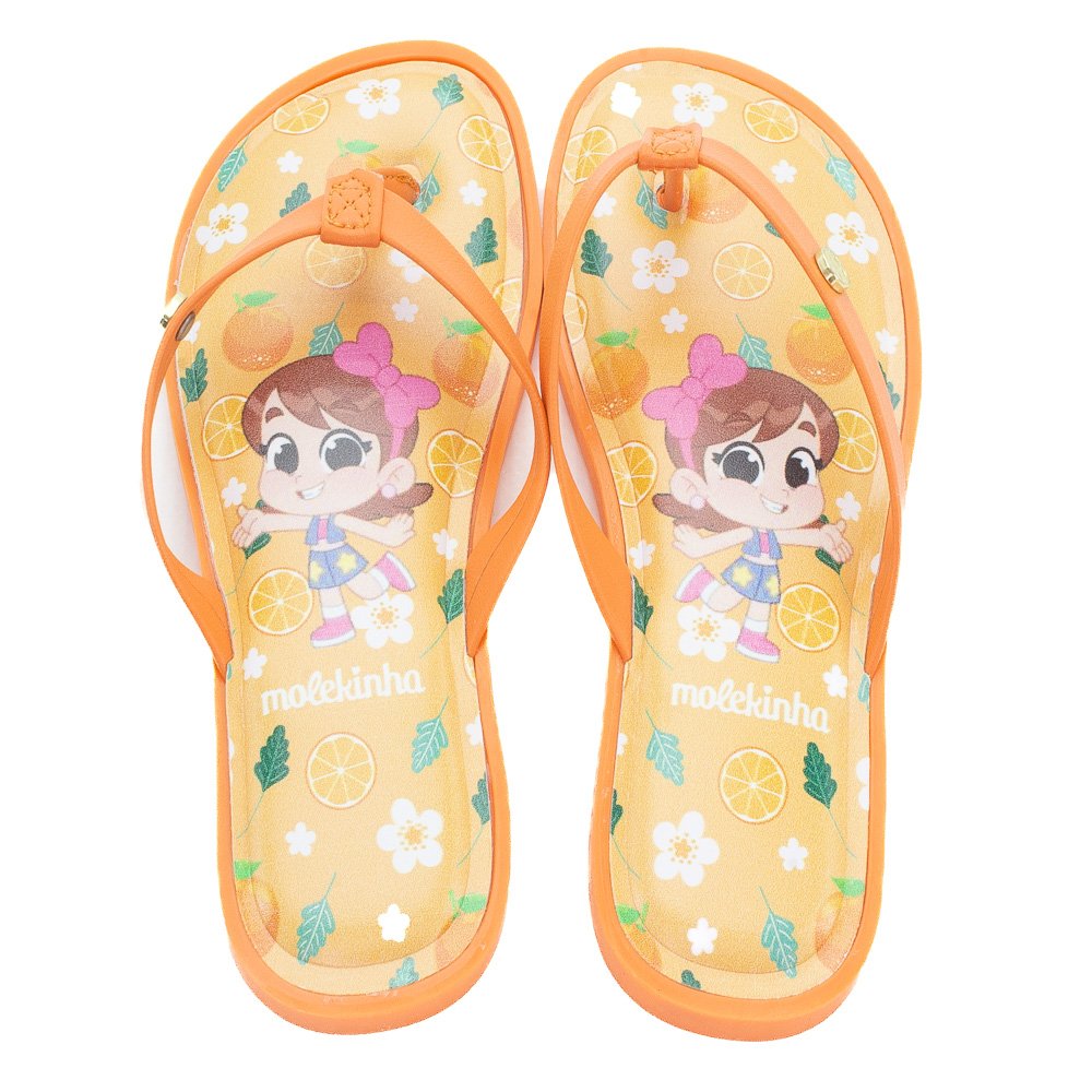 Chinelo Infantil Menina Molekinha 2372.200 - Laranja Laranja 3