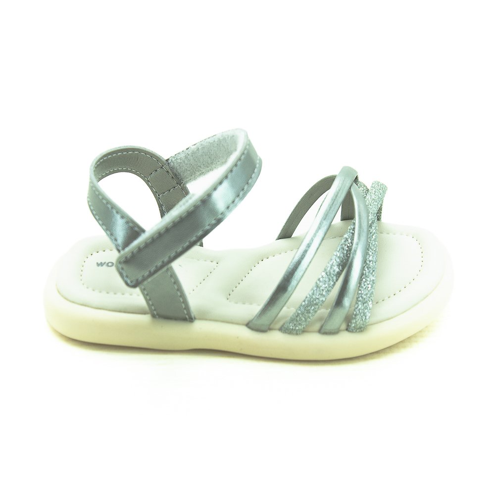 Sandália Infantil Menina World Colors 349006 - Prata