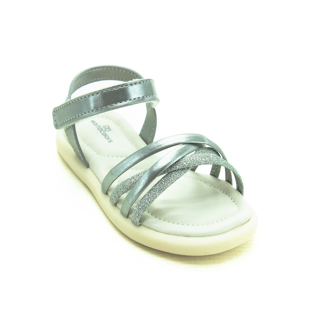 Sandália Infantil Menina World Colors 349006 - Prata Prata 2