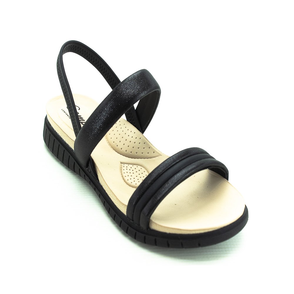 Sandália Feminina Campesi Cp052 - Preto Preto 2