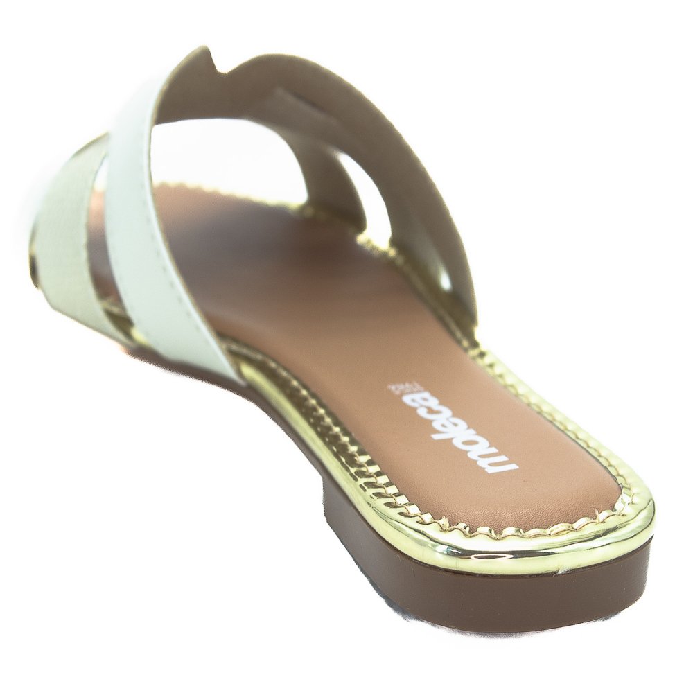 Rasteira Feminina Moleca 5435.553 - Branco Branco 3