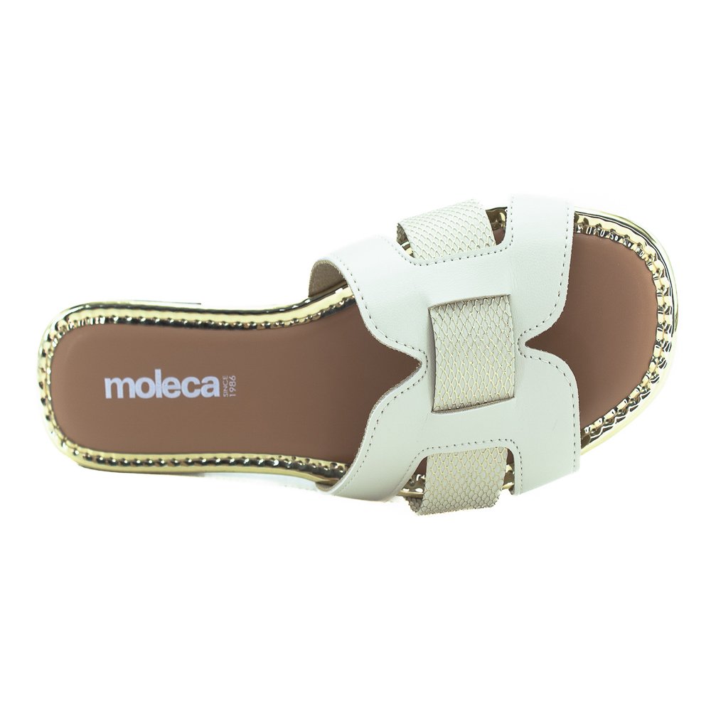 Rasteira Feminina Moleca 5435.553 - Branco Branco 5