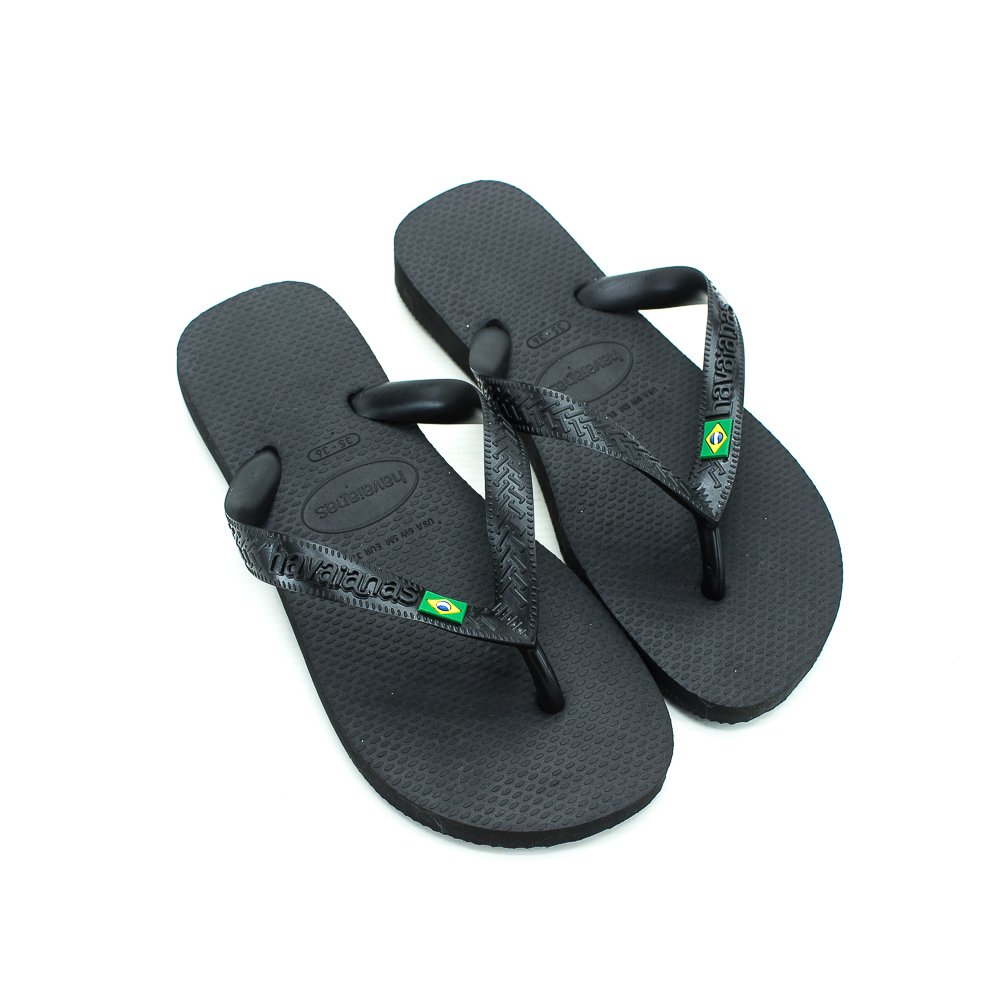 Chinelo Unissex Havaianas Brasil Logo - Preto