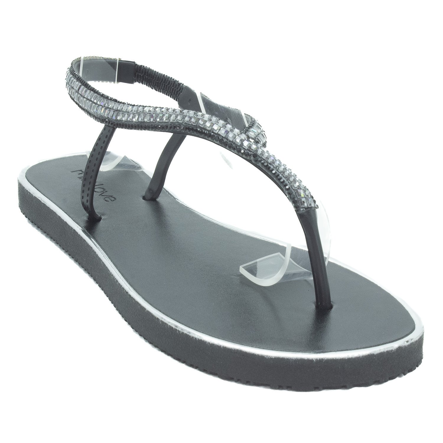 Sandália Feminina Miss Love SD-2402 - Preto Preto 2