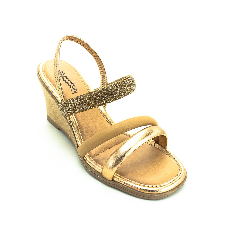 Sandália Feminina Mississipi MB891 - Ouro Rosado Rosa 2