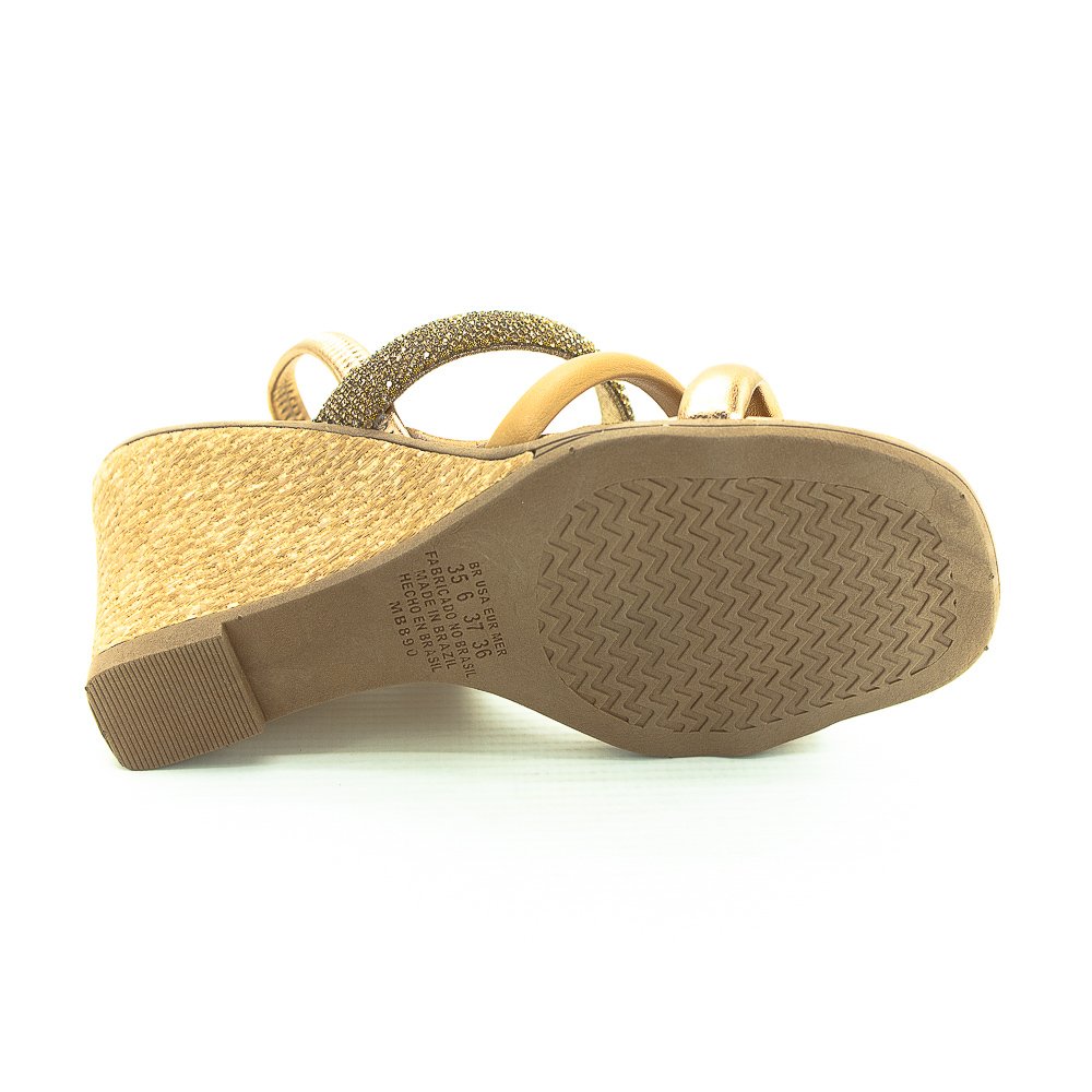 Sandália Feminina Mississipi MB891 - Ouro Rosado Rosa 4