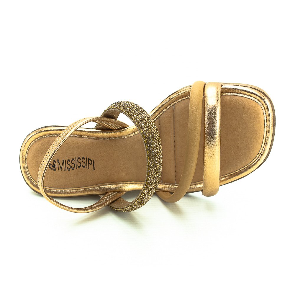 Sandália Feminina Mississipi MB891 - Ouro Rosado Rosa 5