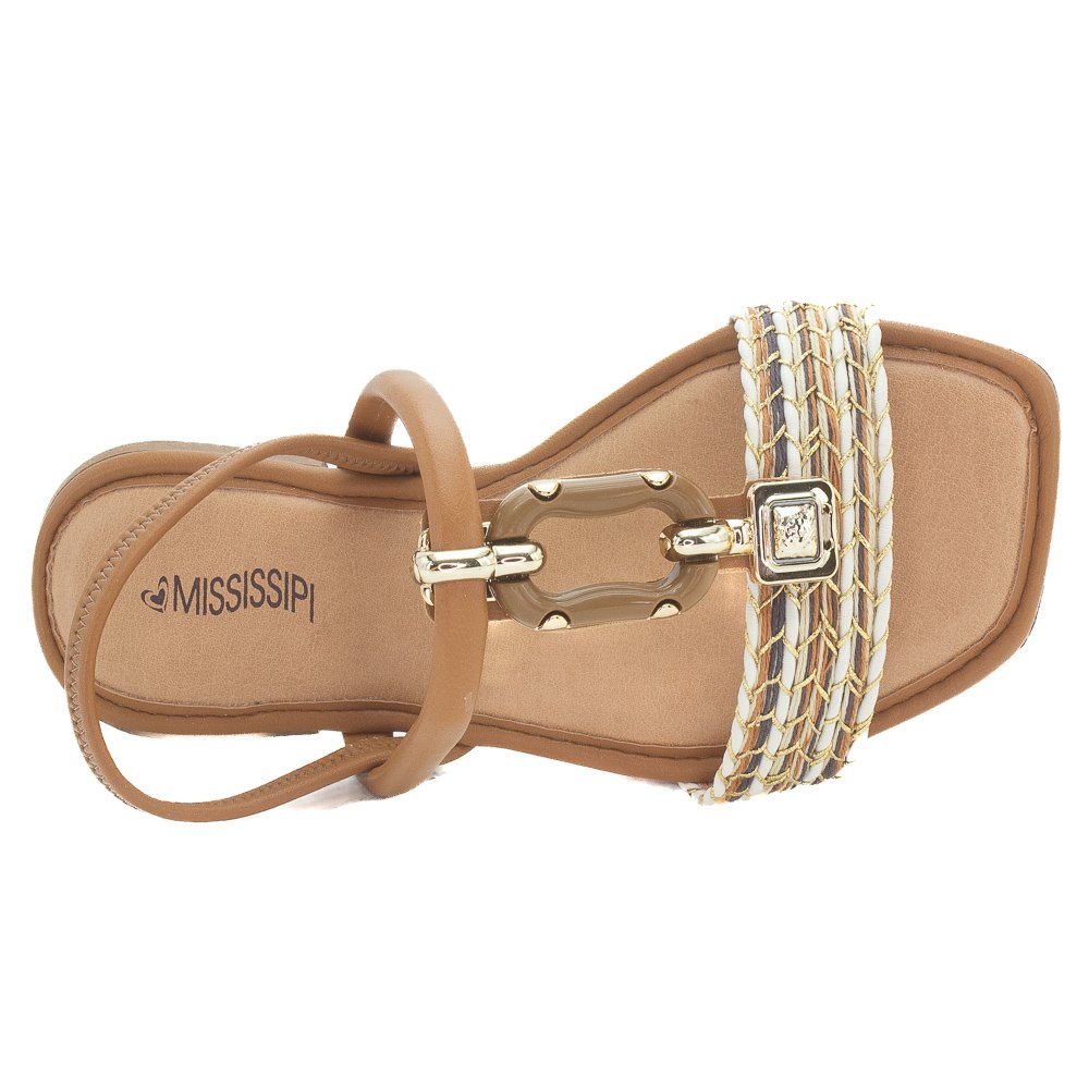 Sandália Feminina Mississipi MF302 - Marrom Marrom 5