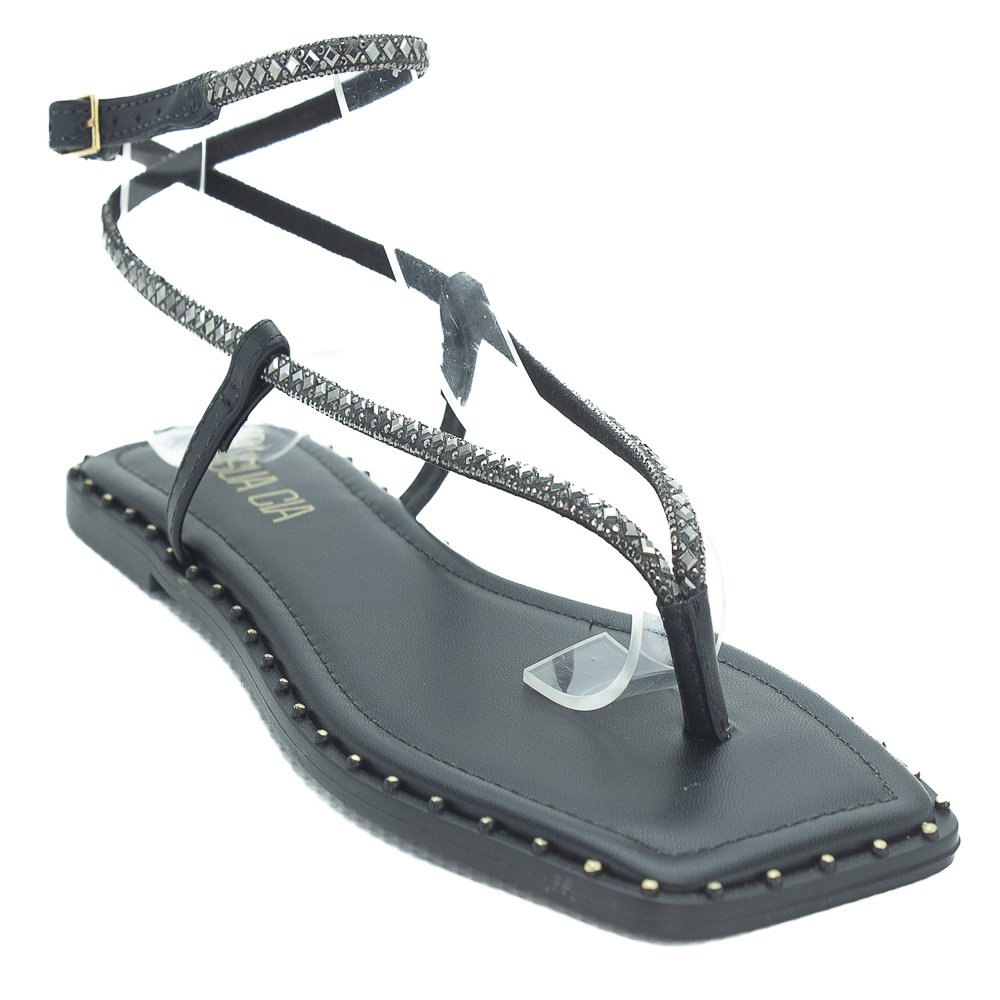 Sandália Feminina Sua Cia 8394.16121 - Preto Preto 2