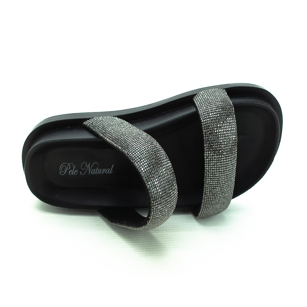 Papete Feminina Pele Natural 425-4 - Preto Preto 5