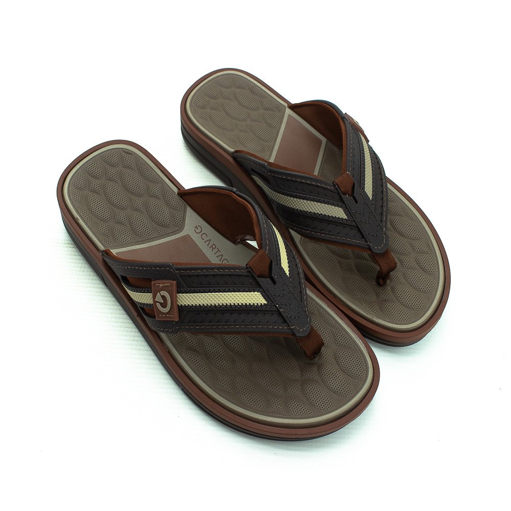 Chinelo Masculino Cartago Lyon III - Marrom