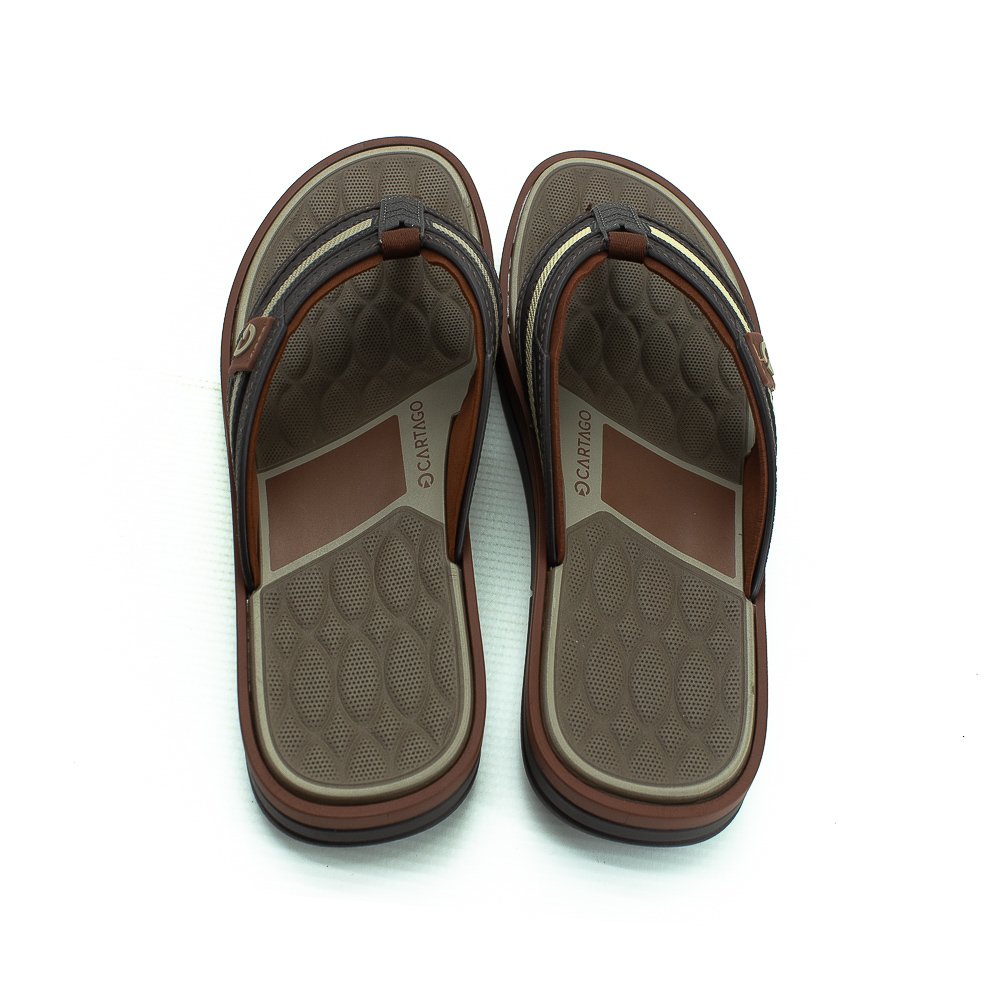 Chinelo Masculino Cartago Lyon III - Marrom Marrom 3