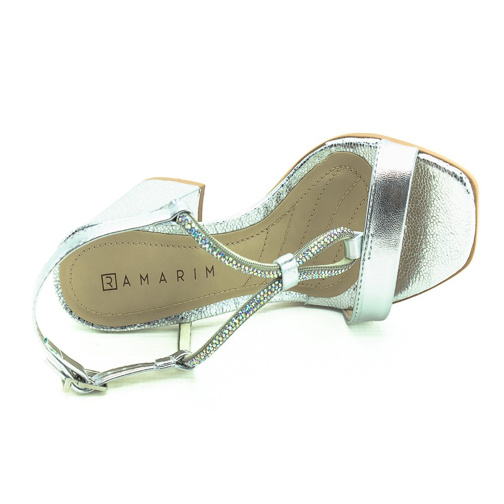 Sandália Feminina Ramarim 24-41201 - Prata Prata 5