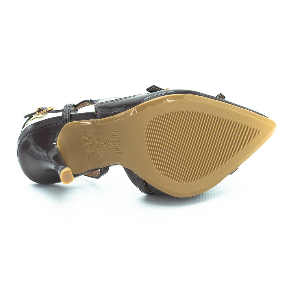 Scarpin Feminino Vizzano Slingback 1184.1708 - Marrom Marrom 4