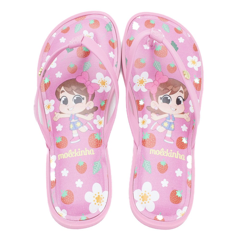 Chinelo Infantil Menina Molekinha 2372.200 - Rosa Rosa 3