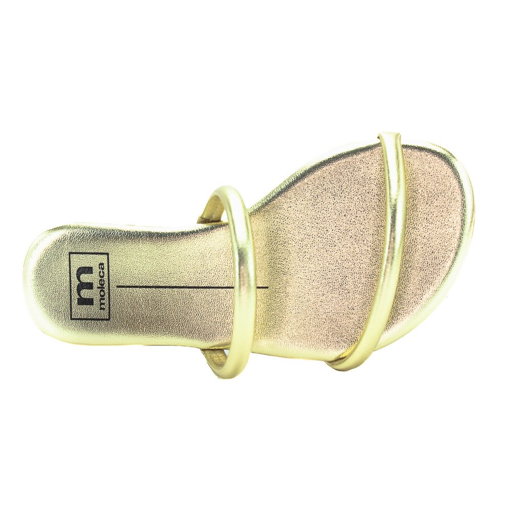 Rasteira Feminina Moleca 5557.100 - Dourado Dourado 5