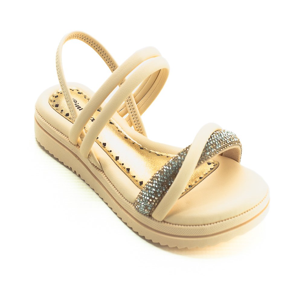 Sandália Infantil Menina Pink Cats V4611 - Bege Bege 2