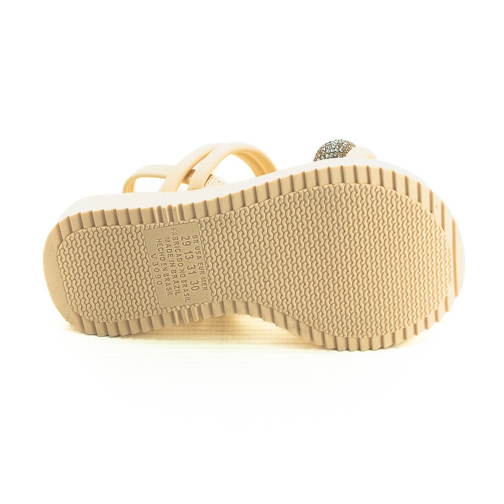 Sandália Infantil Menina Pink Cats V4611 - Bege Bege 4