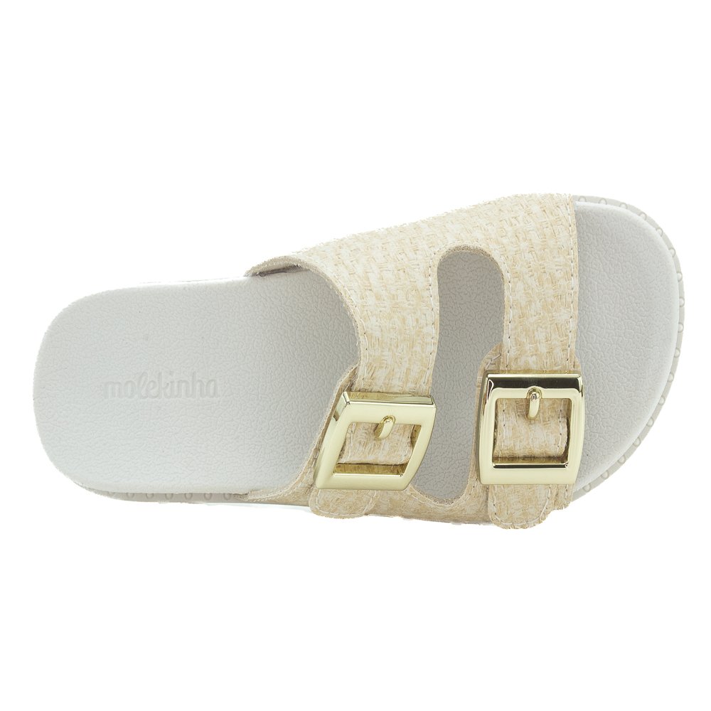 Chinelo Infantil Menina Molekinha 2341.126 - Creme Bege 5