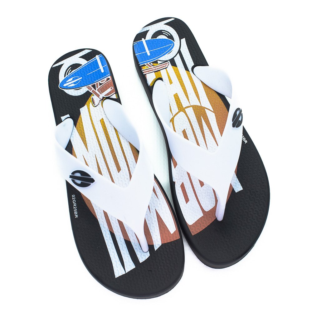Chinelo Infantil Menino Mormaii Tropical - Preto