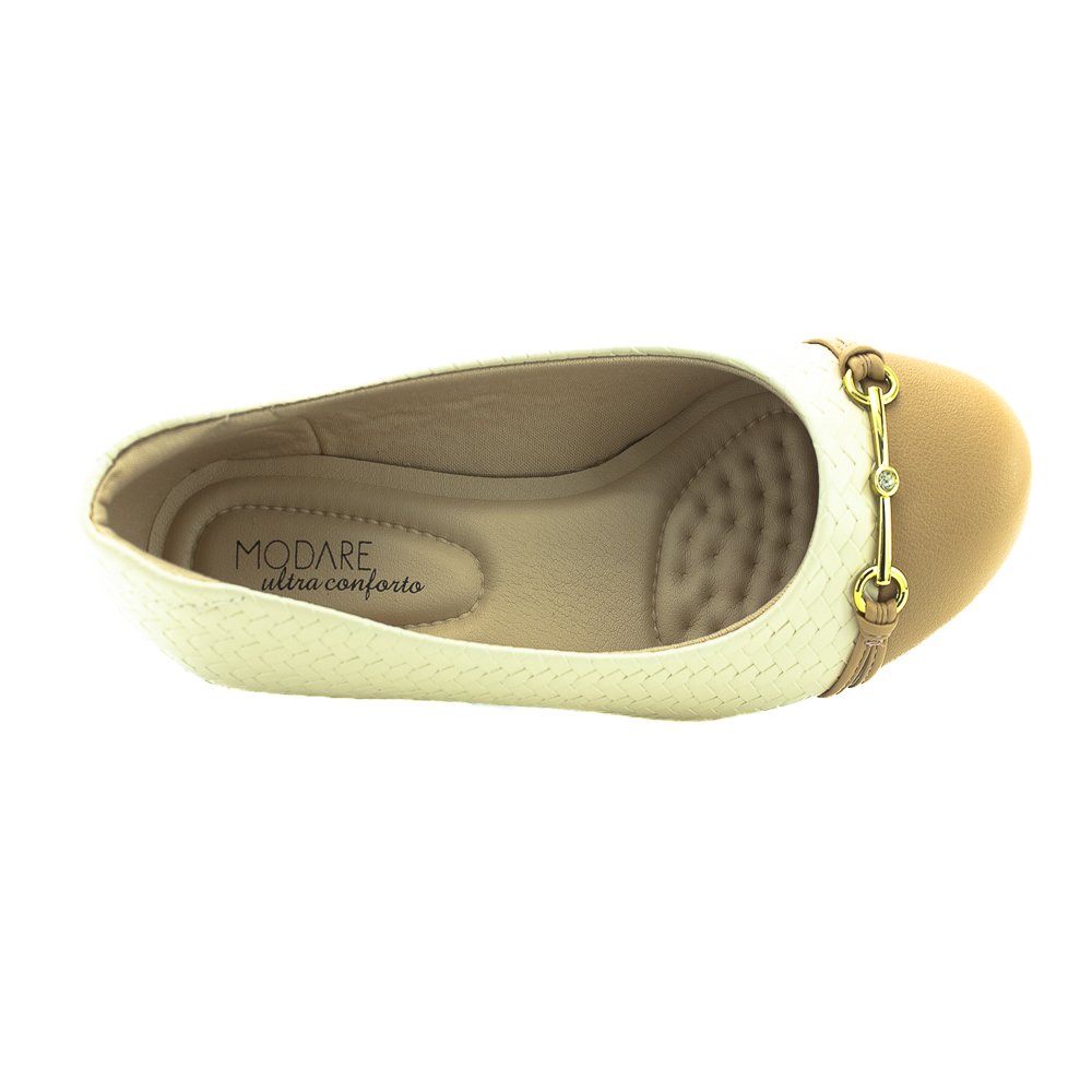 Sapato Feminino Modare 7014.293 - Creme Bege 5