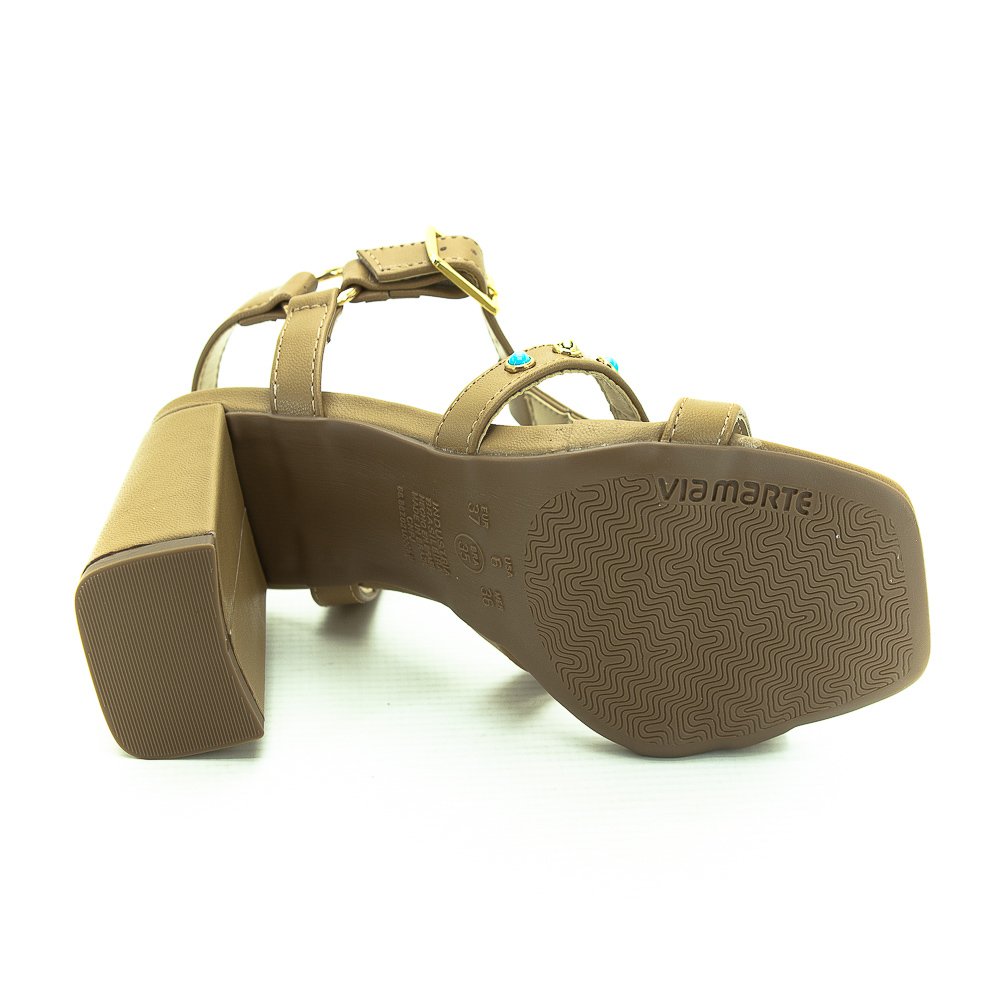 Sandália Feminina Via Marte 105-016-02 - Marrom Marrom 4