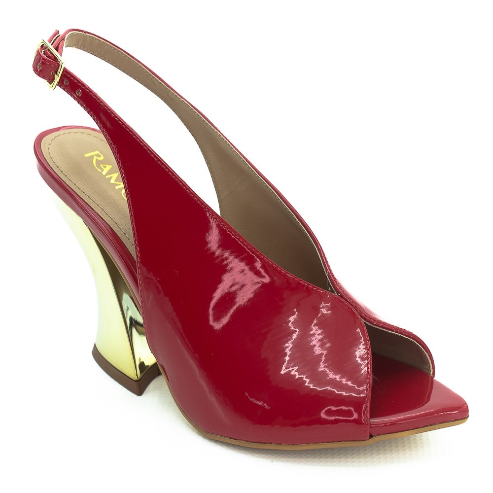 Sapato Feminino Ramony Slingback 1510/552 - Vermelho Vermelho 2