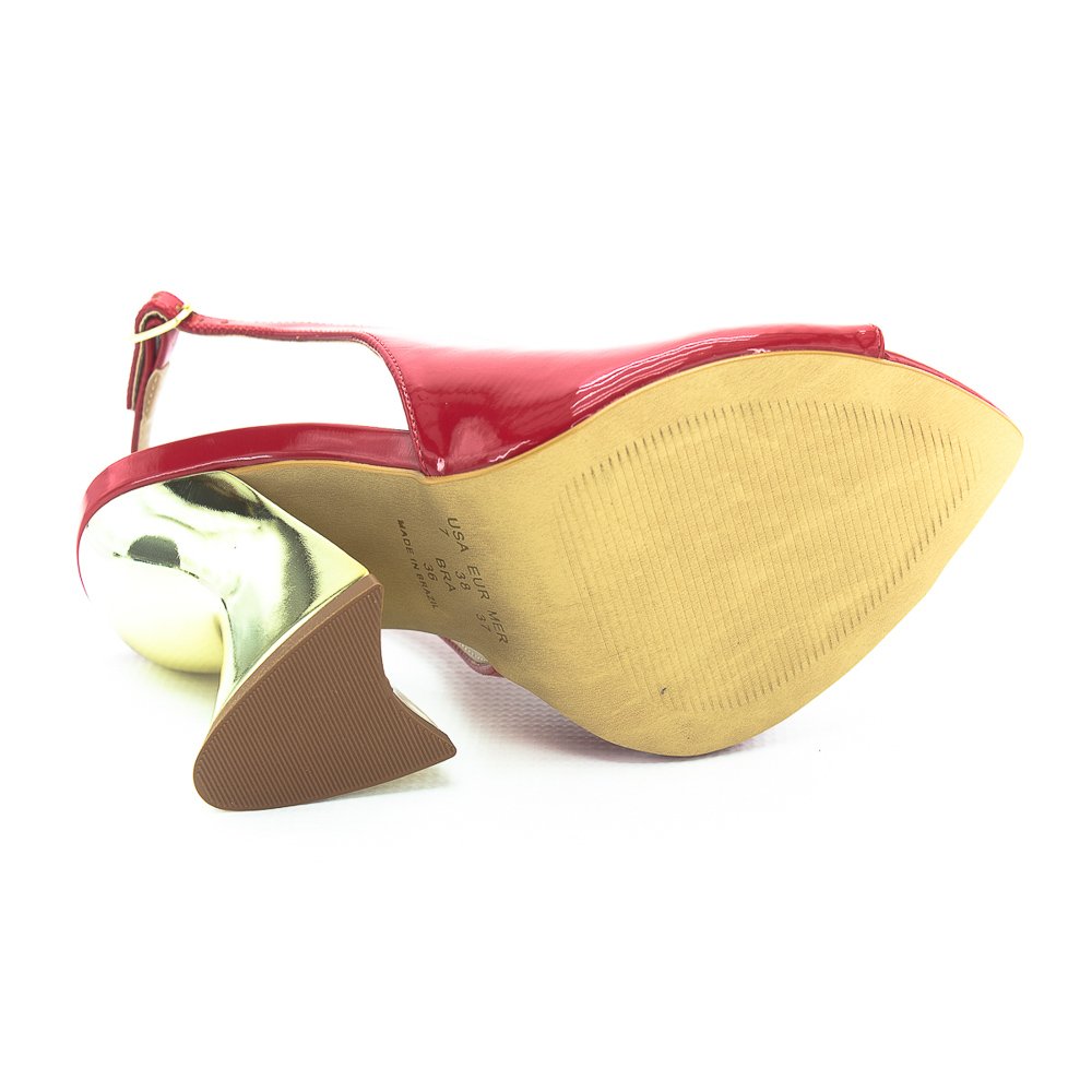 Sapato Feminino Ramony Slingback 1510/552 - Vermelho Vermelho 3