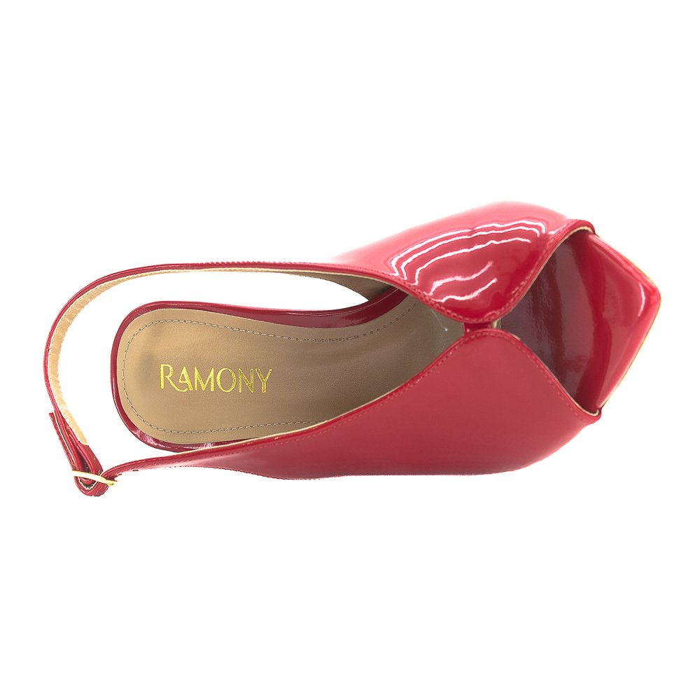 Sapato Feminino Ramony Slingback 1510/552 - Vermelho Vermelho 5
