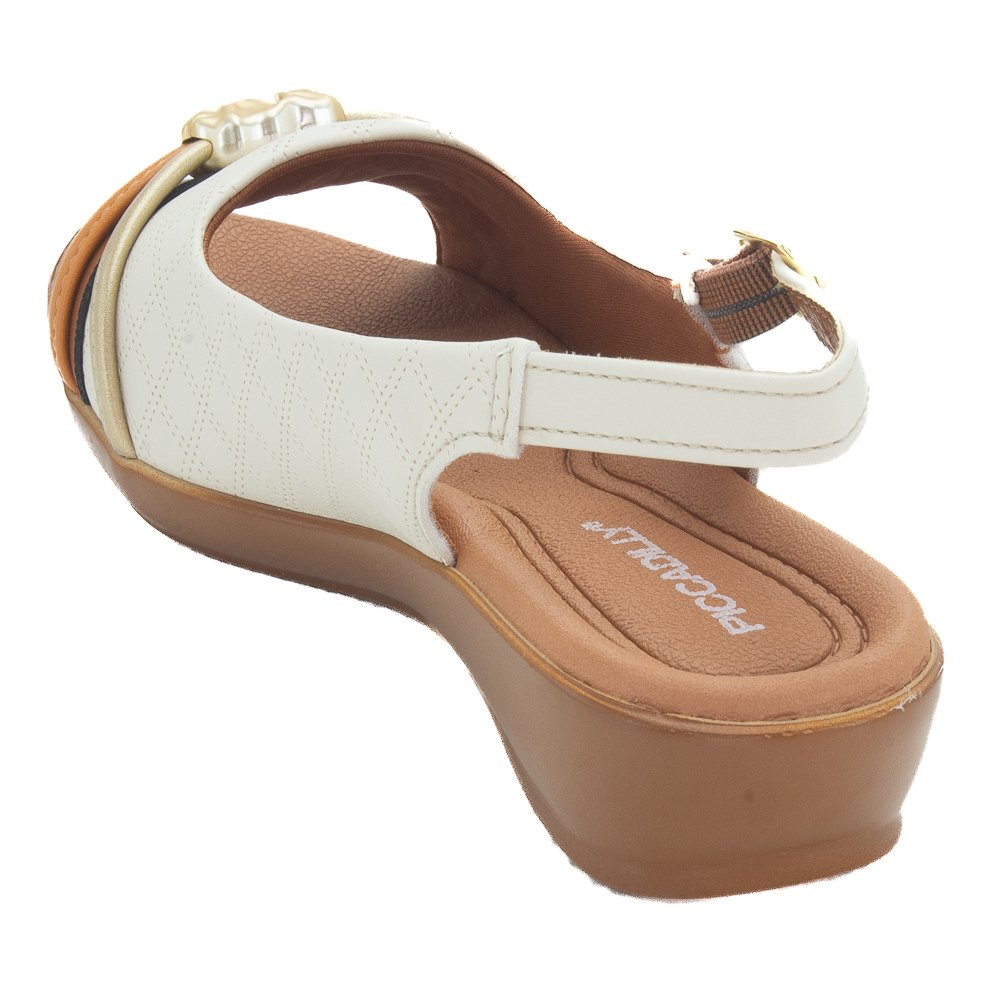 Sandália Feminina Piccadilly 500408-6 - Off White Branco 3