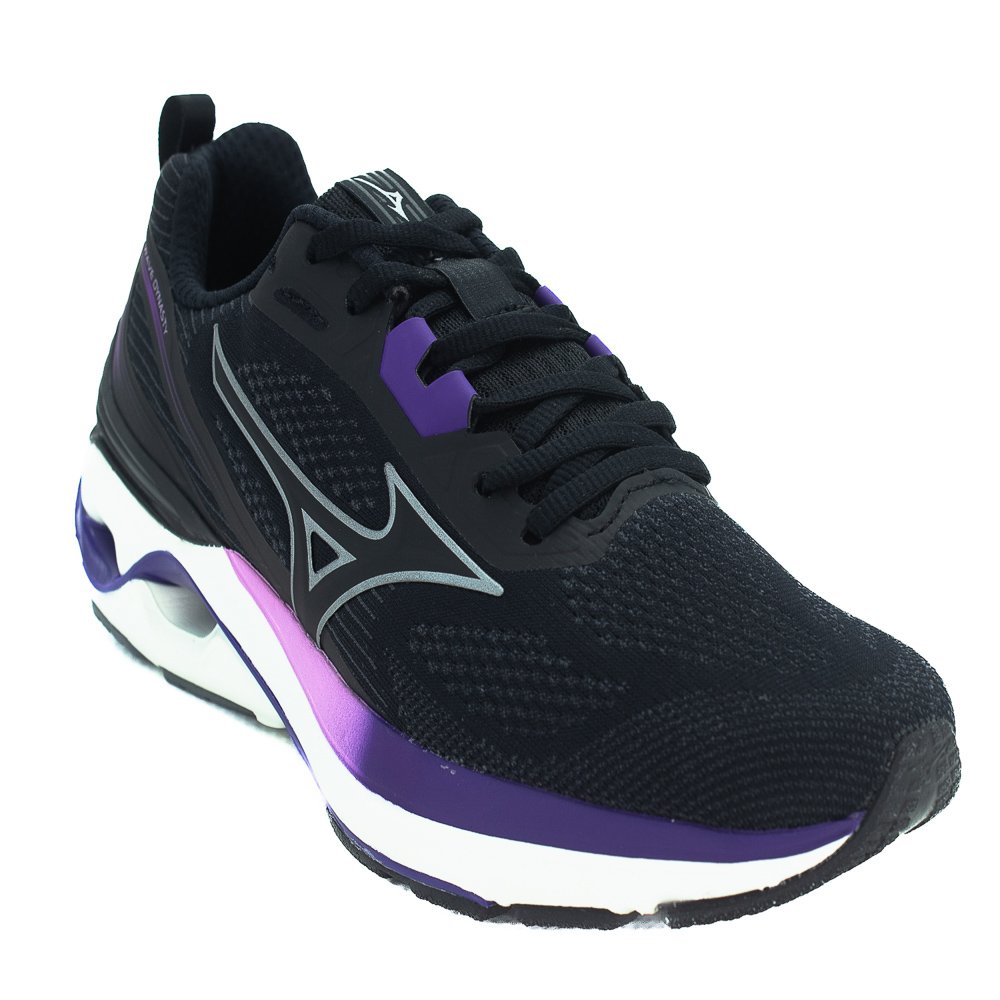 Tênis Feminino Mizuno Wave Dynasty 7 - Preto E Roxo Preto/Roxo 2