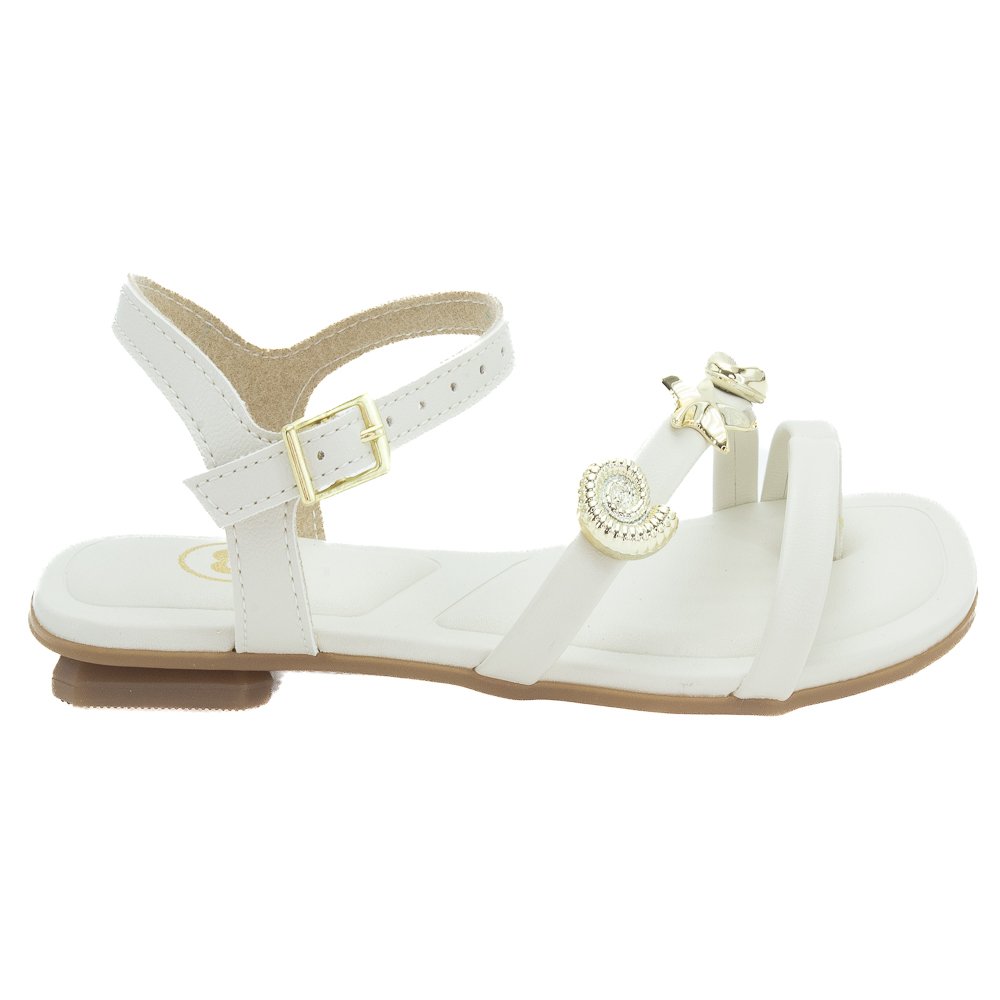 Sandália Infantil Menina Molekinha 2354.127 - Branco