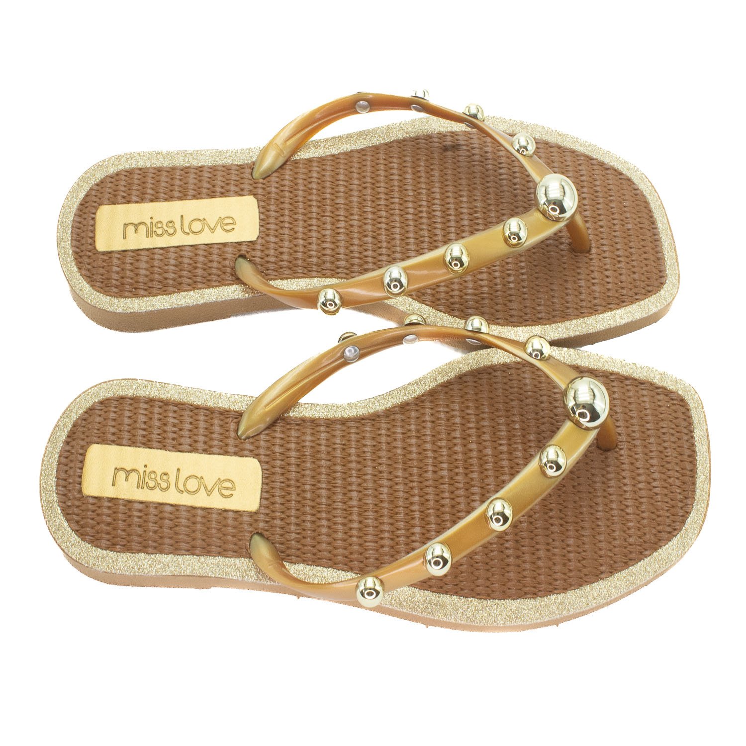 Chinelo Feminino Miss Love CH-2308 - Marrom Marrom 2