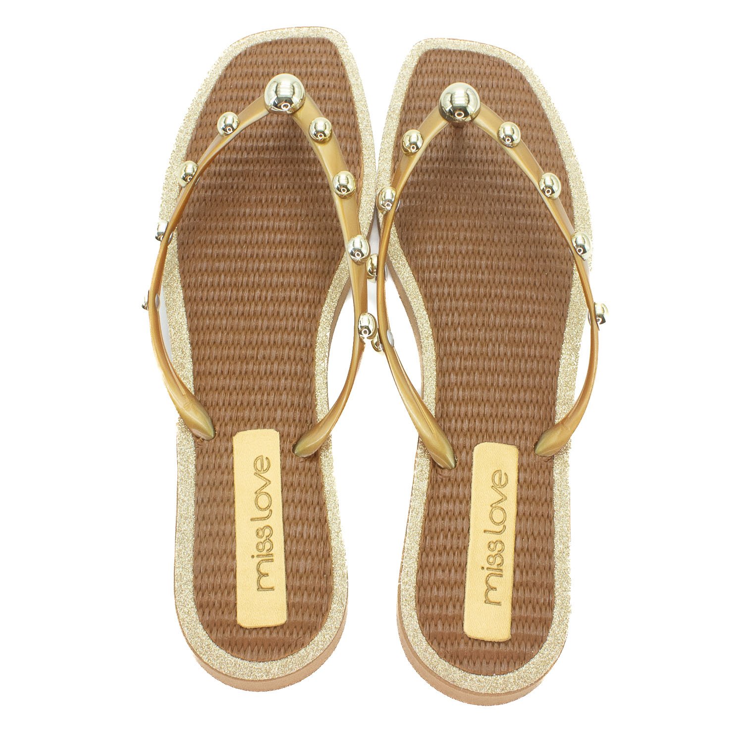 Chinelo Feminino Miss Love CH-2308 - Marrom Marrom 3