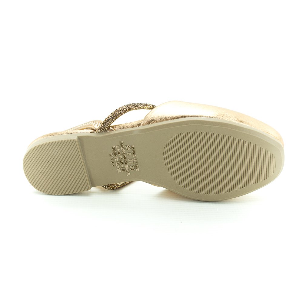 Sapatilha Feminina Mississipi MI774 - Dourado Dourado 4