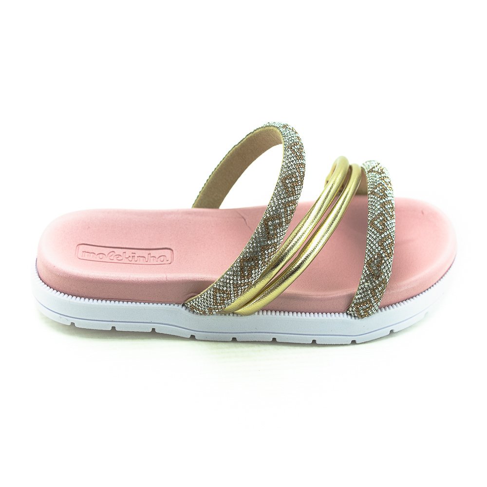 Papete Infantil Menina Molekinha 2352.107 - Dourada