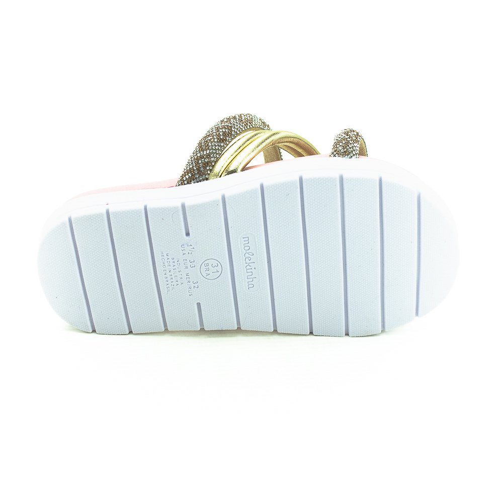 Papete Infantil Menina Molekinha 2352.107 - Dourada Dourado 4