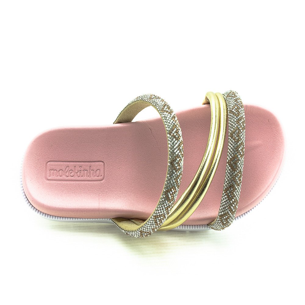 Papete Infantil Menina Molekinha 2352.107 - Dourada Dourado 5