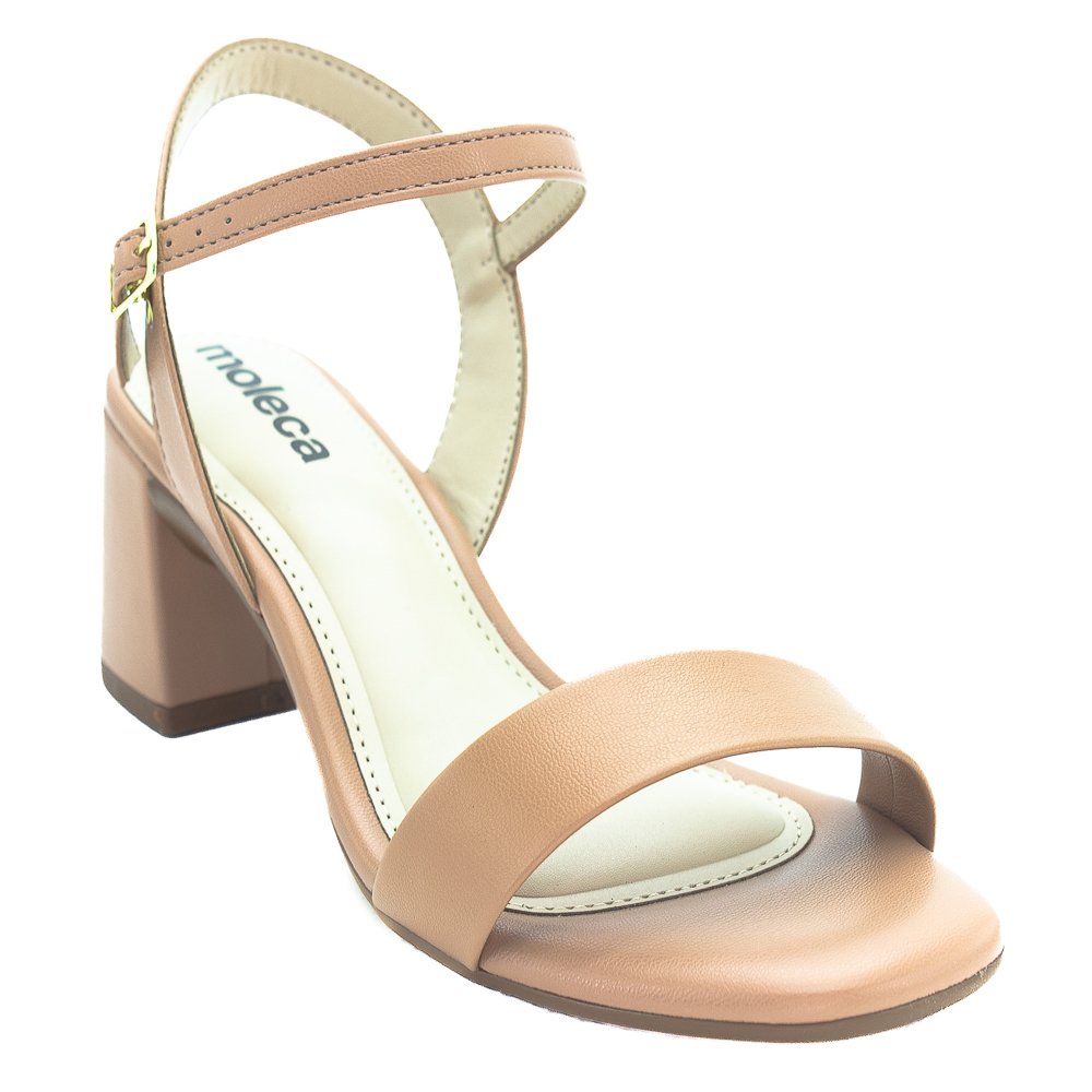 Sandália Feminina Moleca 5496.101 - Nude Bege 2
